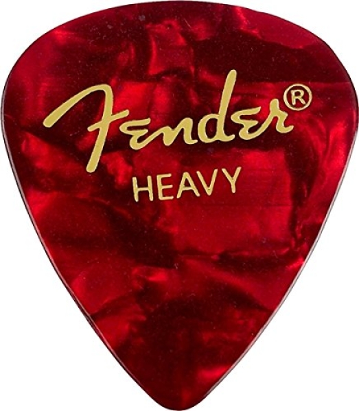 Fender 351 Premium Pick Pack Red Moto Heavy (12er-Set Plektren)